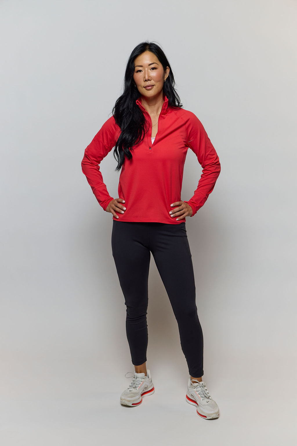 Goal Five Foudy Mid-Weight Long Sleeve Half Zip Top