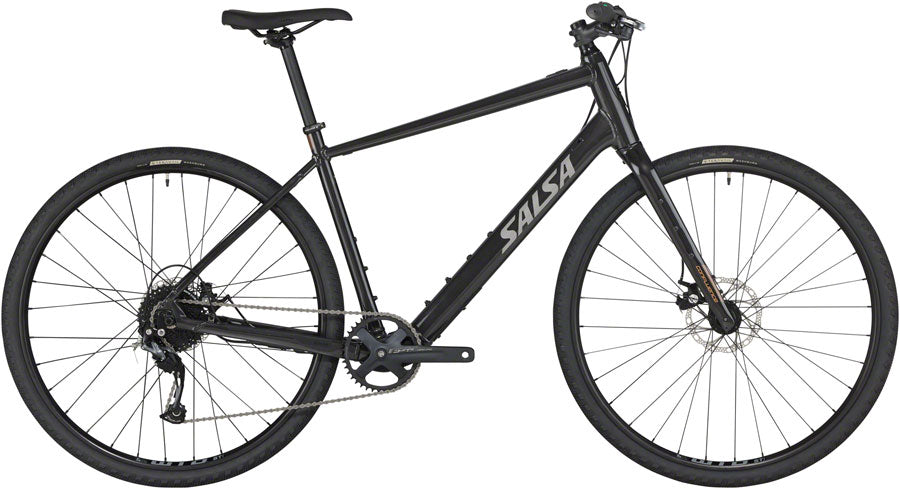Gio's Outdoors - Salsa Confluence Flat Bar Altus 1x9 Ebike - 700c Aluminum Black Large