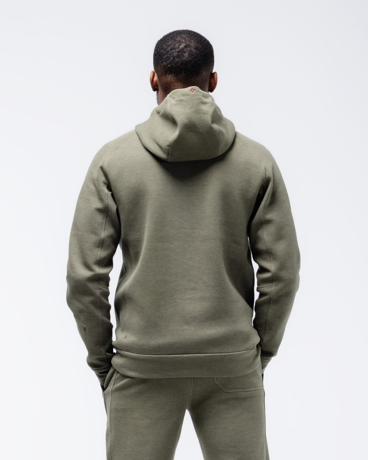 Sudadera con cierre completo Black Crest Velocity en verde oliva jaspeado