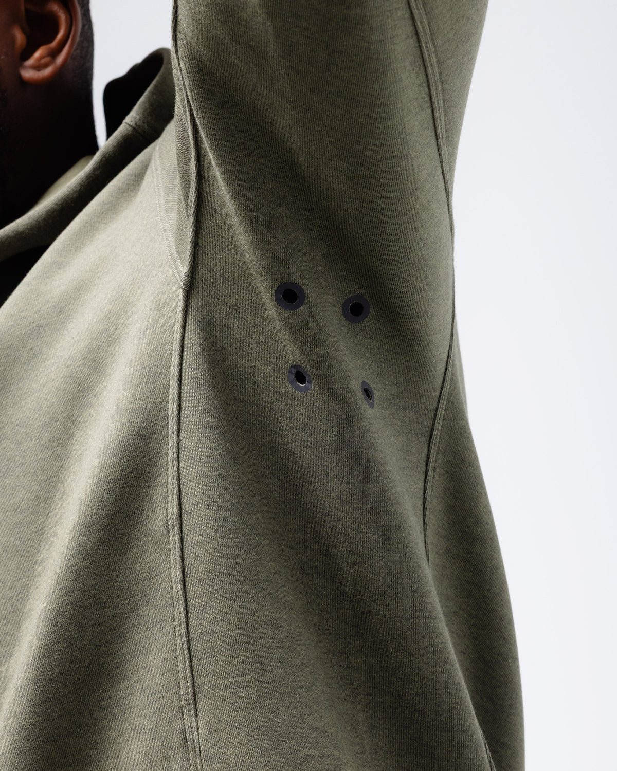 Sudadera con cierre completo Black Crest Velocity en verde oliva jaspeado