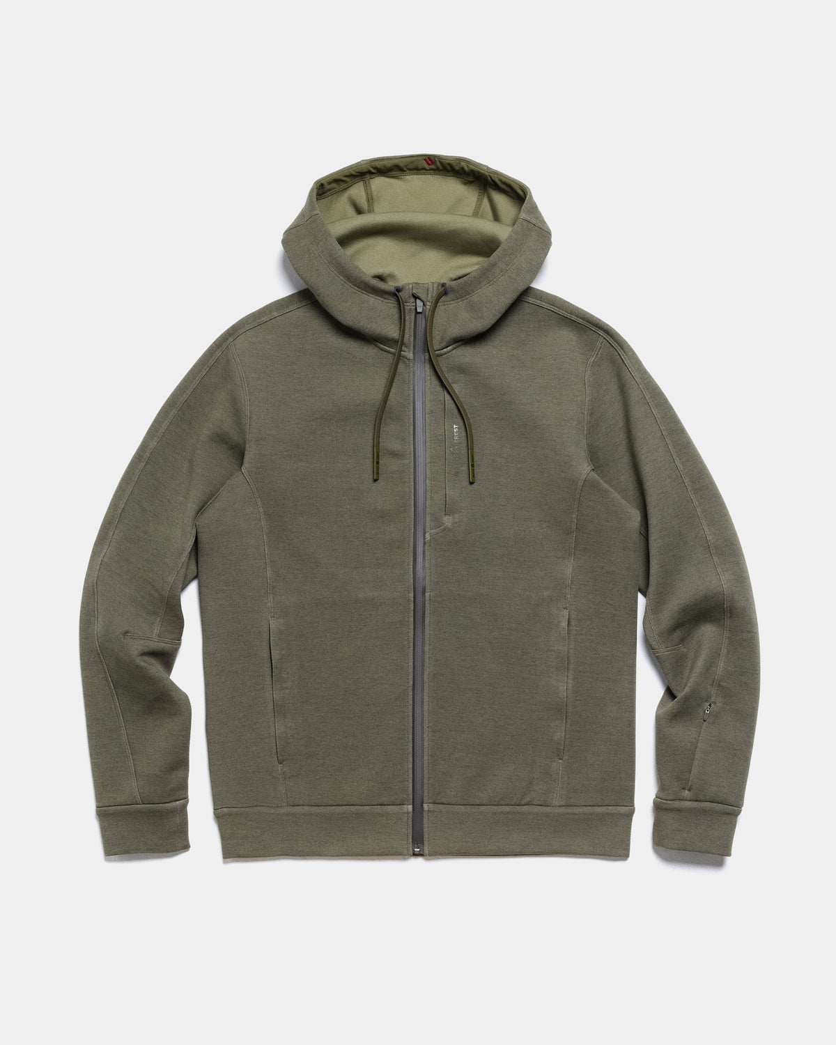Sudadera con cierre completo Black Crest Velocity en verde oliva jaspeado
