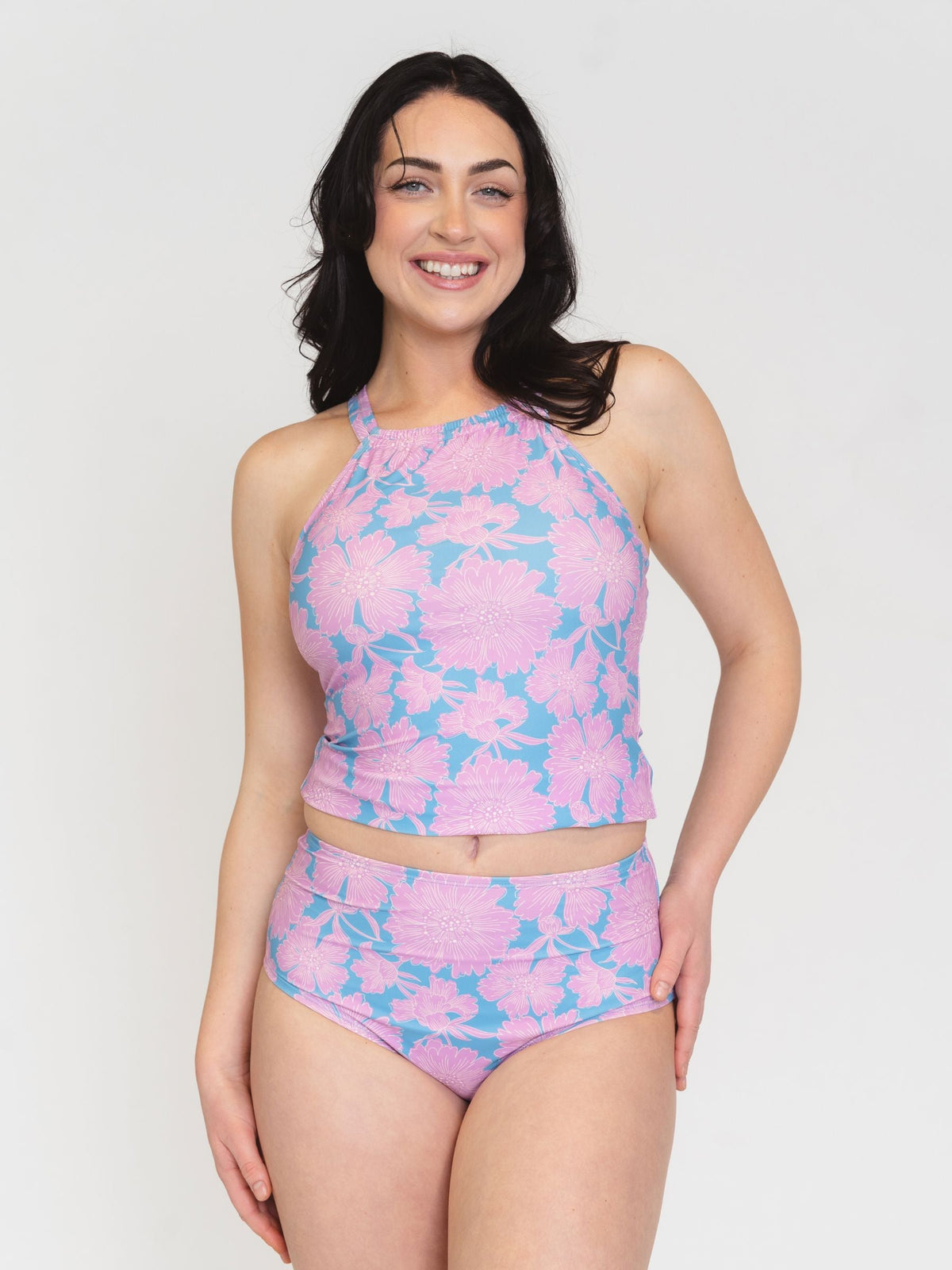Lime Ricki Dahlia Tankini-Oberteil