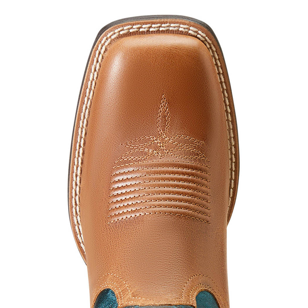 Botte western Ariat Longview en marron et bleu sarcelle