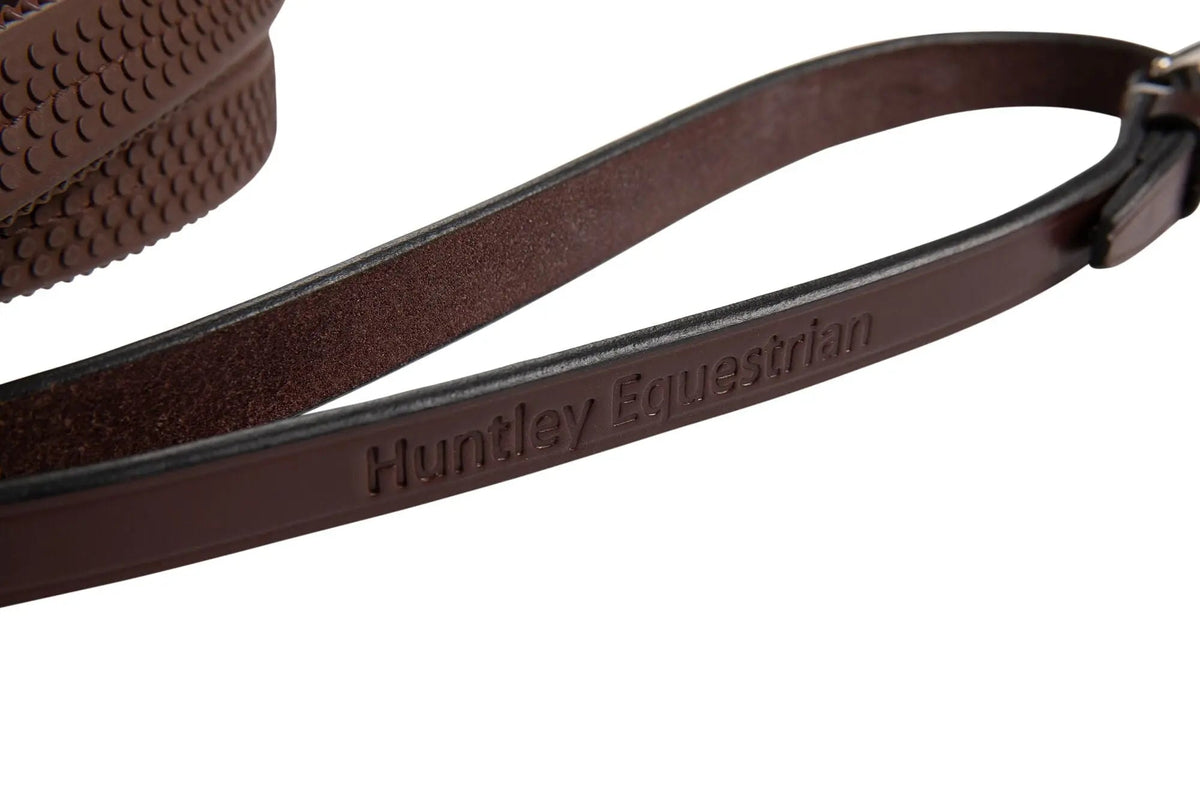Huntley Equestrian Fancy Stitched Rubber Reins, 5/8" Inch Width