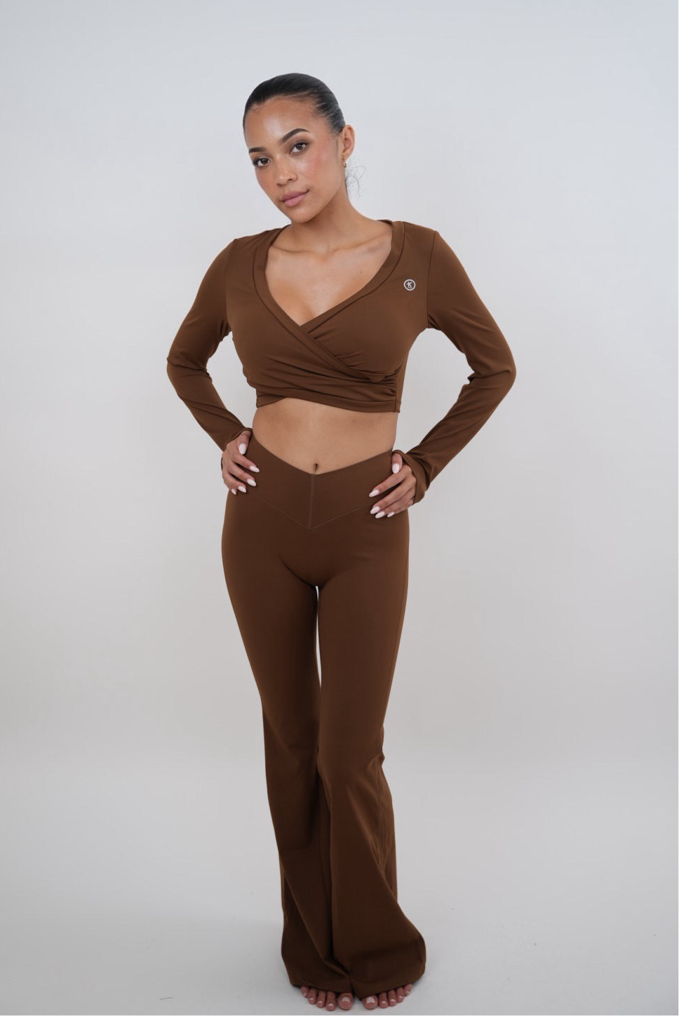 Kimith Women's I Am Present Flare Leggings