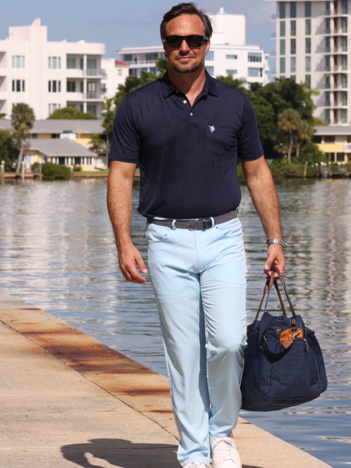 Polo à poche White Water Life Charleston Multi Blend