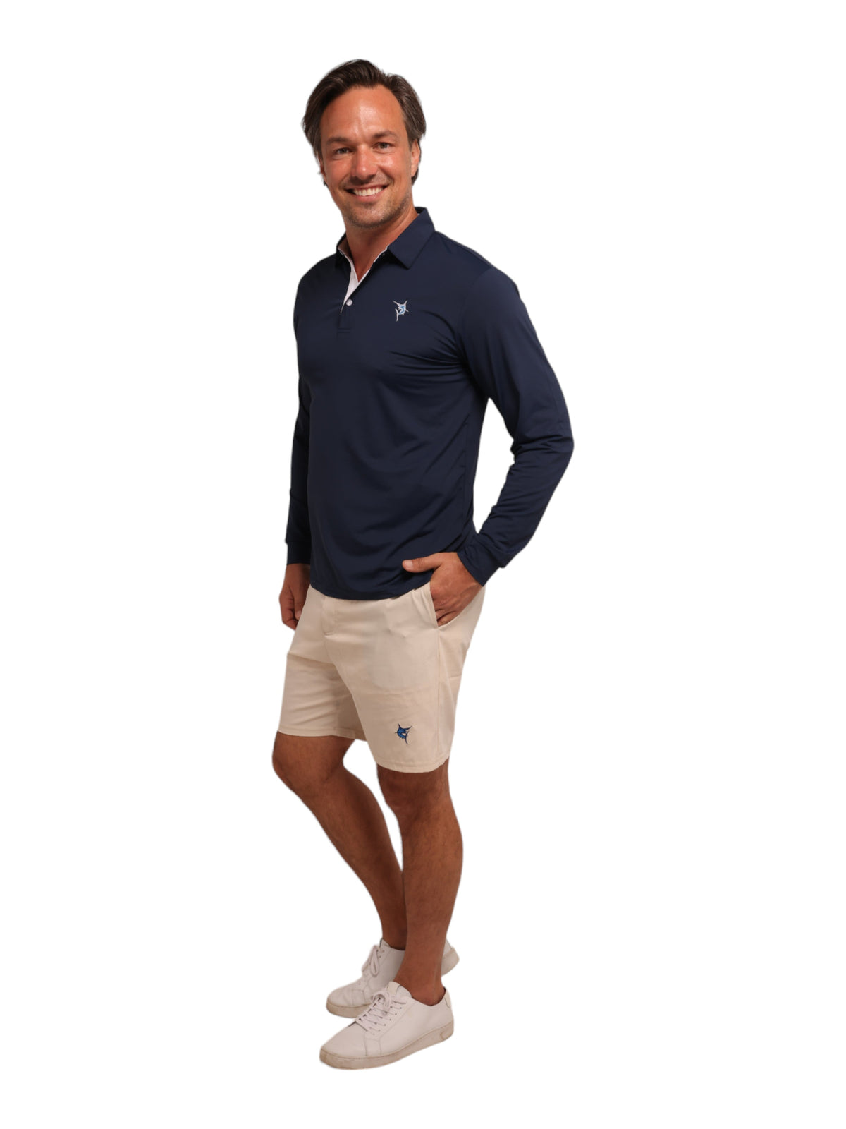 White Water Life Coast Long Sleeve Performance Polo