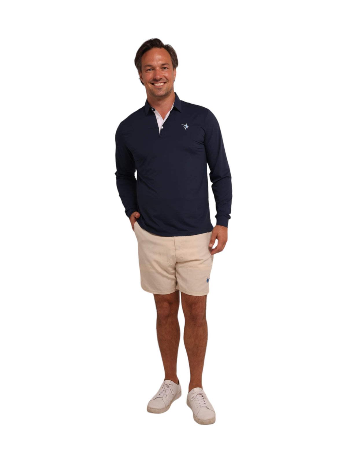 White Water Life Coast Long Sleeve Performance Polo