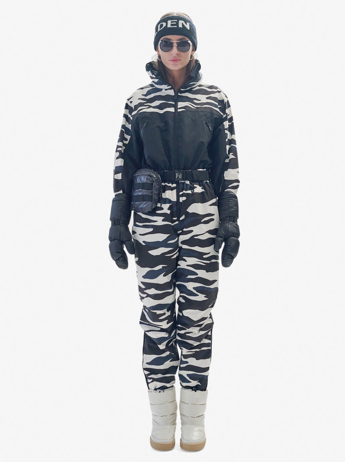 Holden Outerwear Powder Anzug Zebra-Print