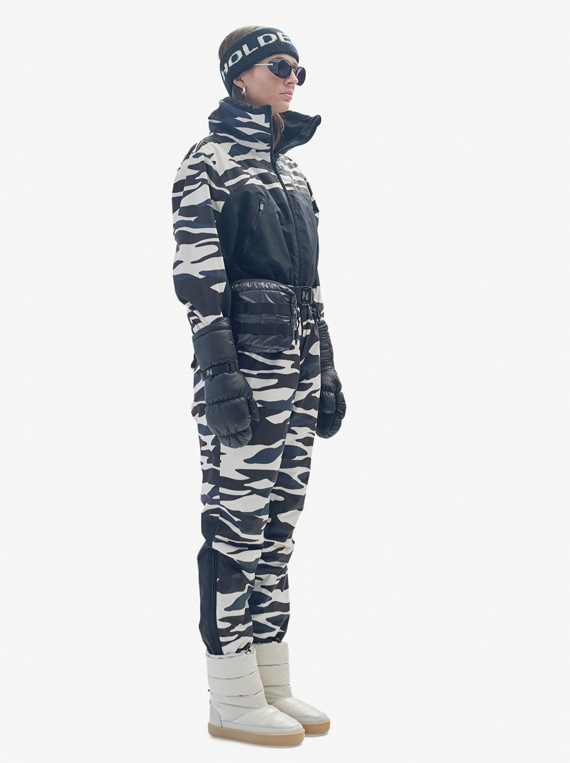 Holden Outerwear Powder Anzug Zebra-Print