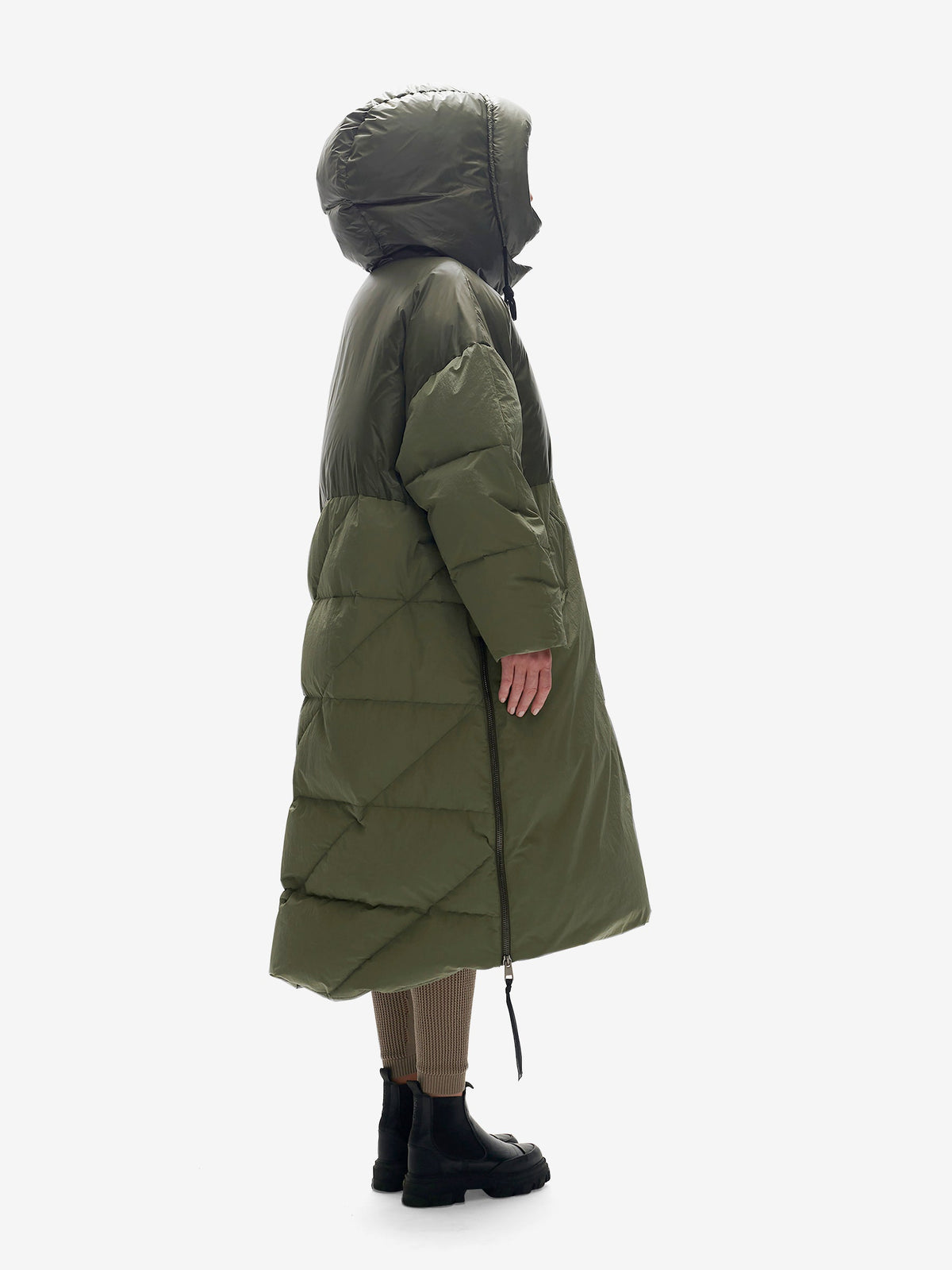 Chaqueta larga de plumón Holden Outerwear en verde piedra