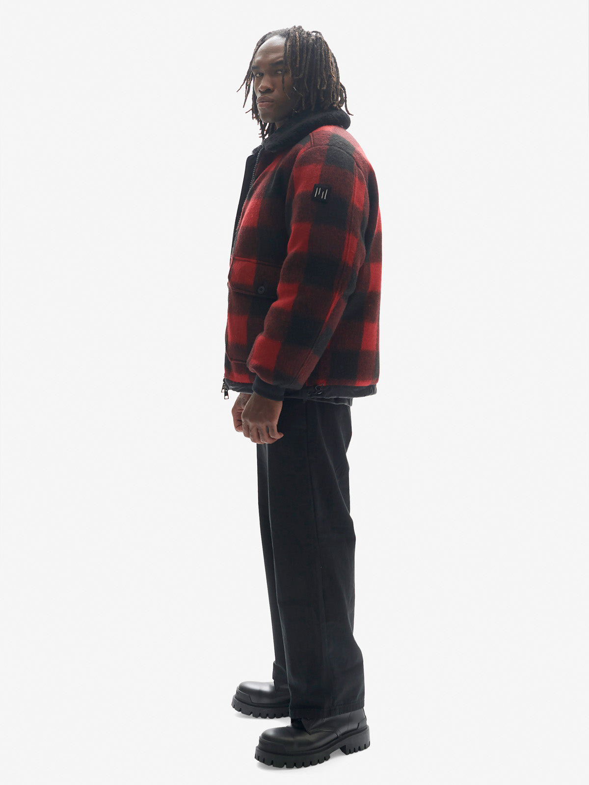 Holden Outerwear Down Field Jacke - Rot/Schwarz Kariert