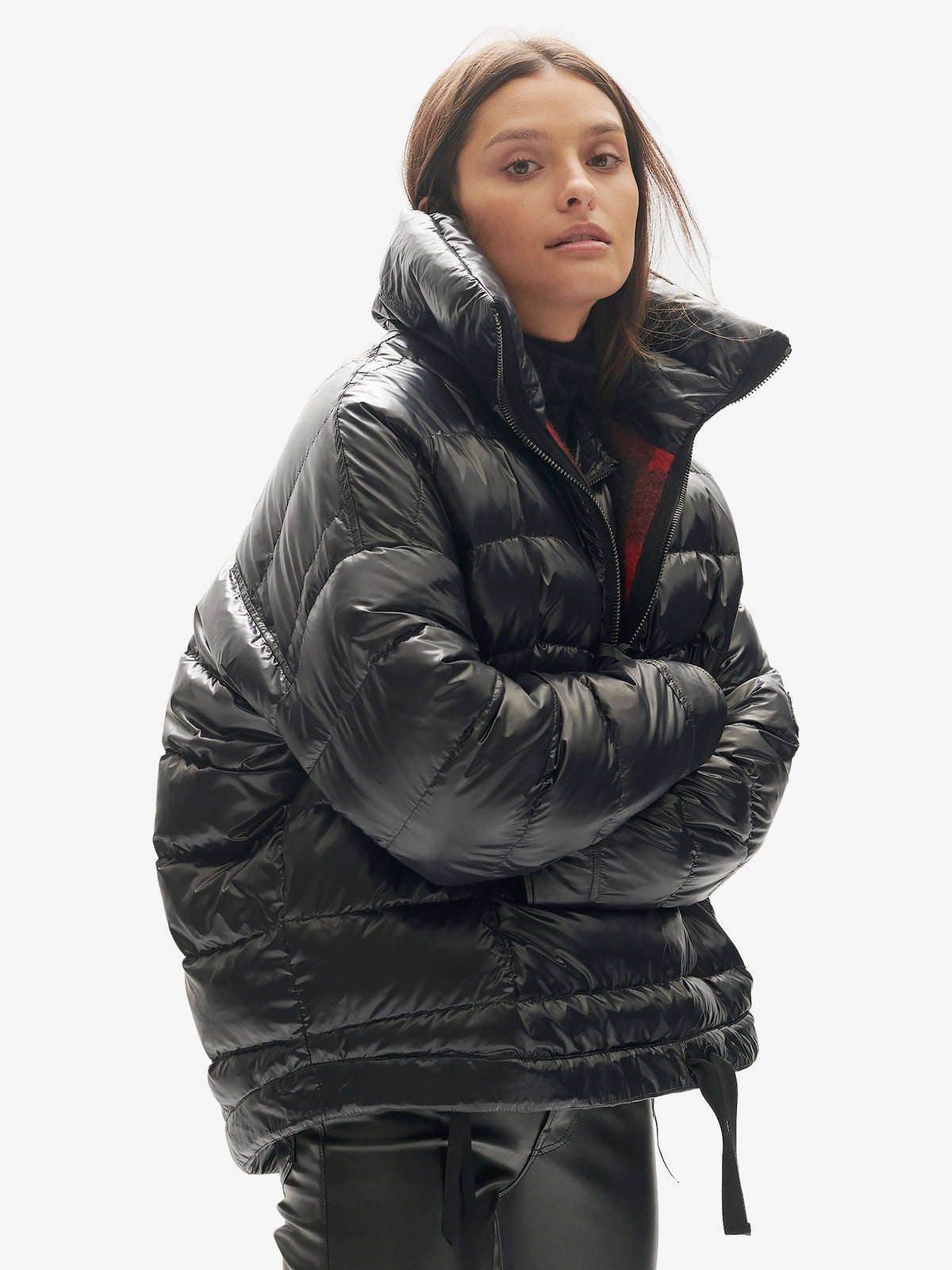 Chamarra Puffer Reversible de Lana con Medio Cierre de Holden Outerwear