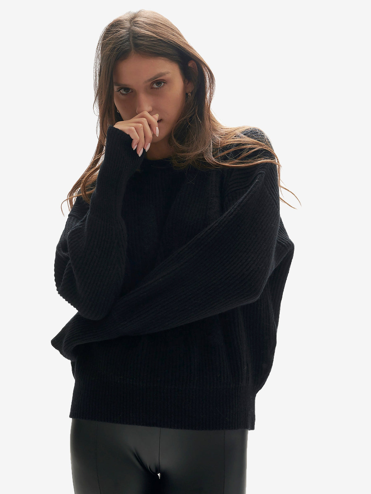 Holden Outerwear Wool Icon Pullover Schwarz