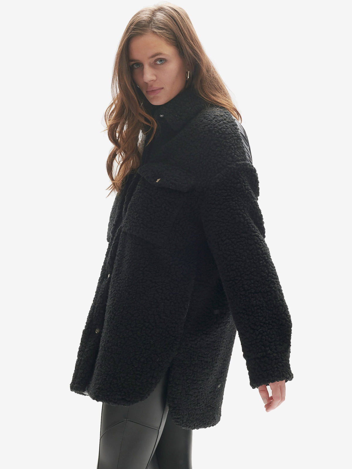 Chaqueta tipo camisa de lana acolchada con sherpa de Holden Outerwear