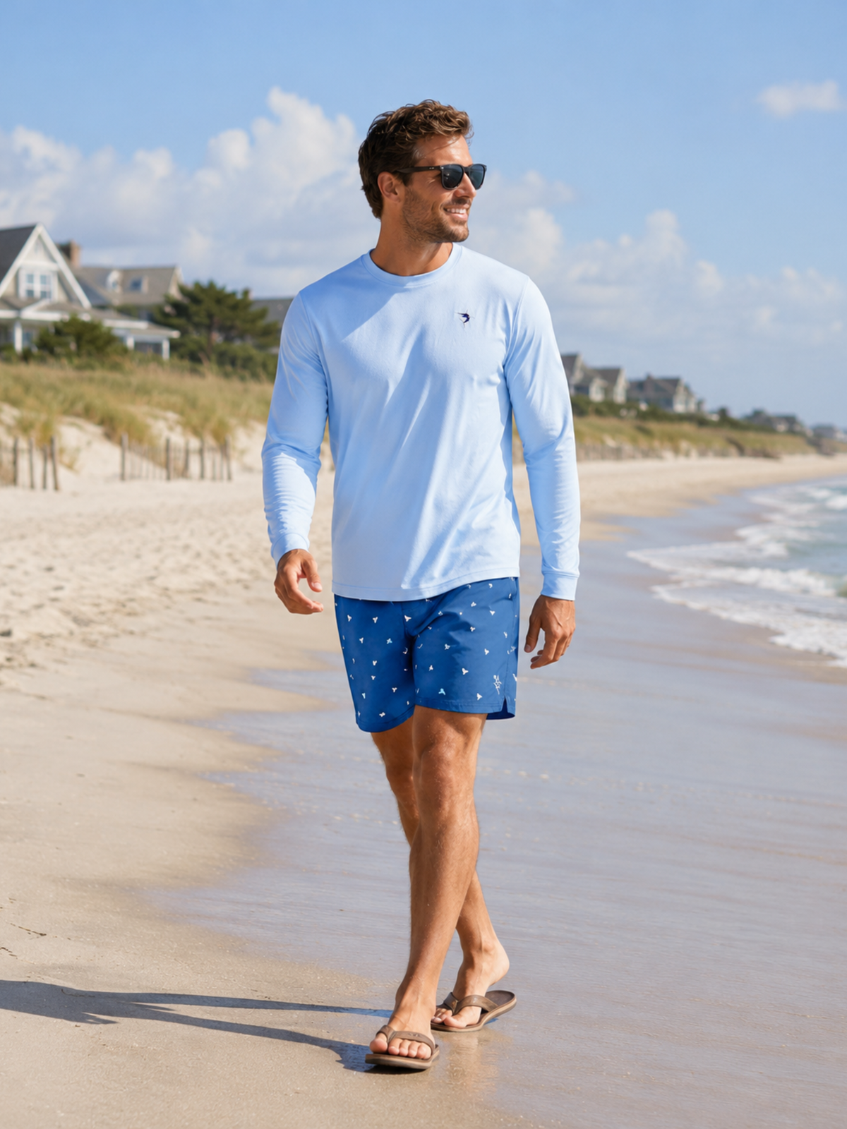 Chemise à manches longues performante Dockside White Water Life