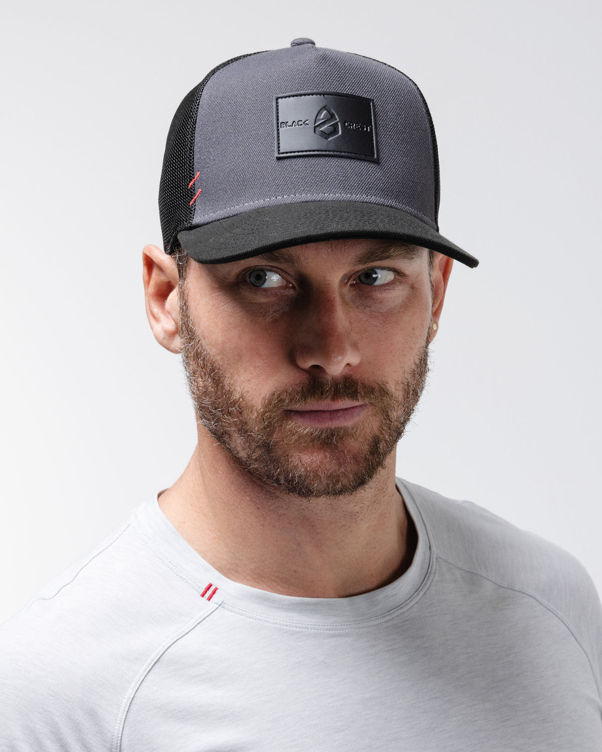 Black Crest - Black Crest Leather Patch Trucker Hat - View 4