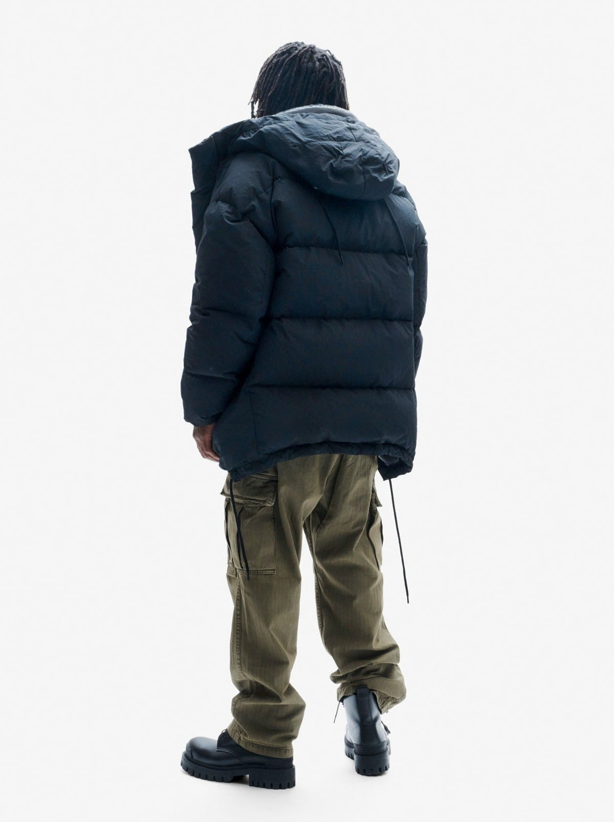 Holden Outerwear Langer Daunenparka in Schwarz