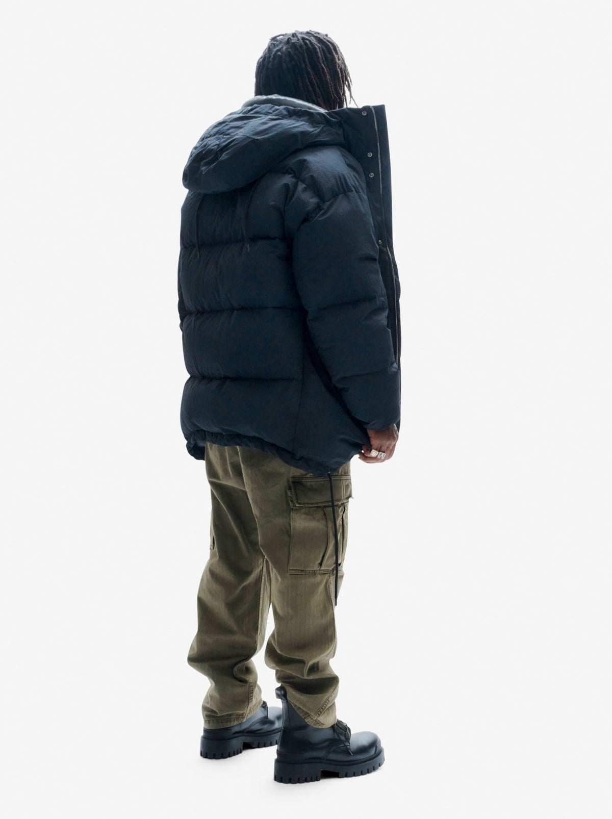 Holden Outerwear Langer Daunenparka in Schwarz