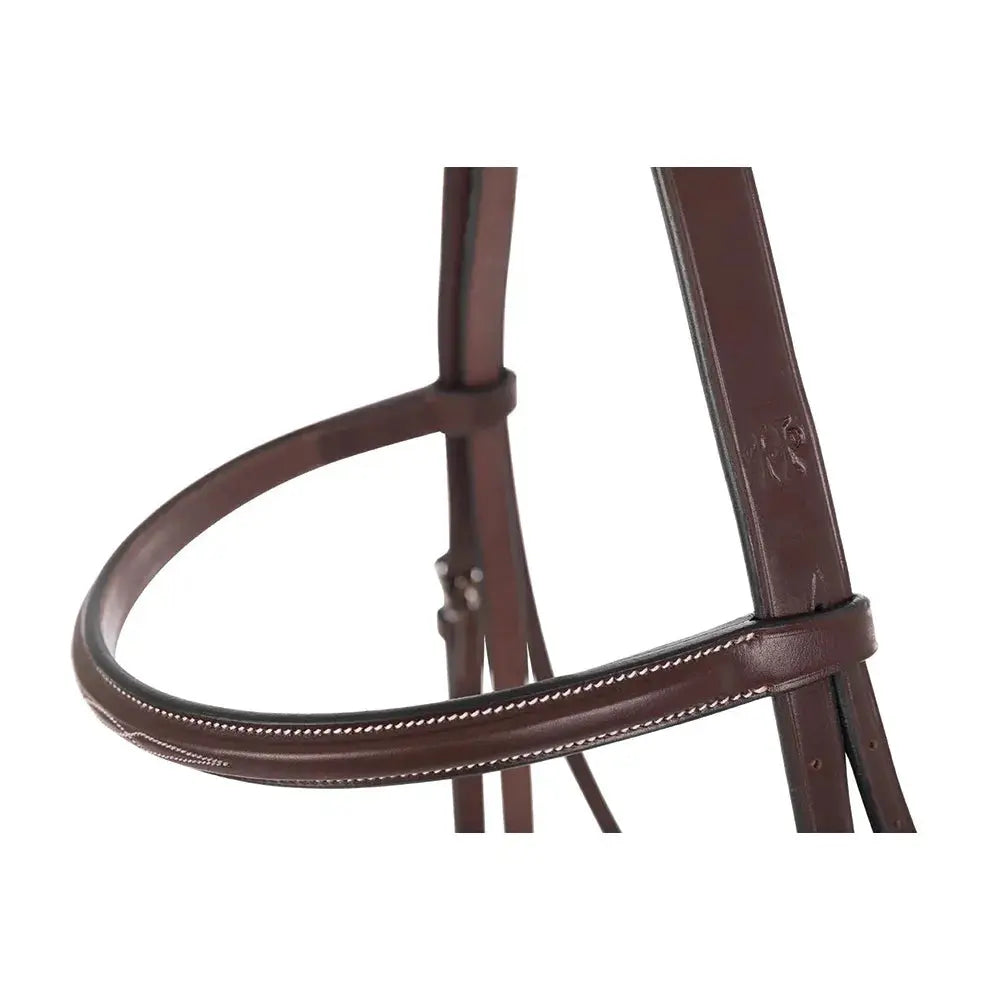 Brida de salto Huntley Equestrian Sedgwick con costuras decorativas y testera cuadrada