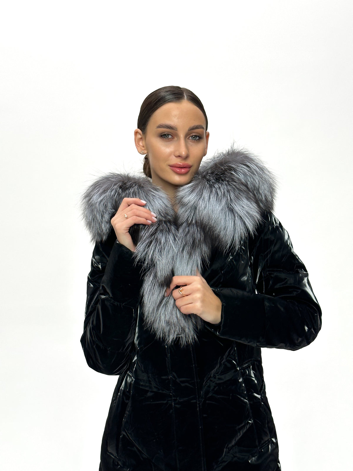 Alaska Outerwear Company Women's Silver Fox Fur Down Coat