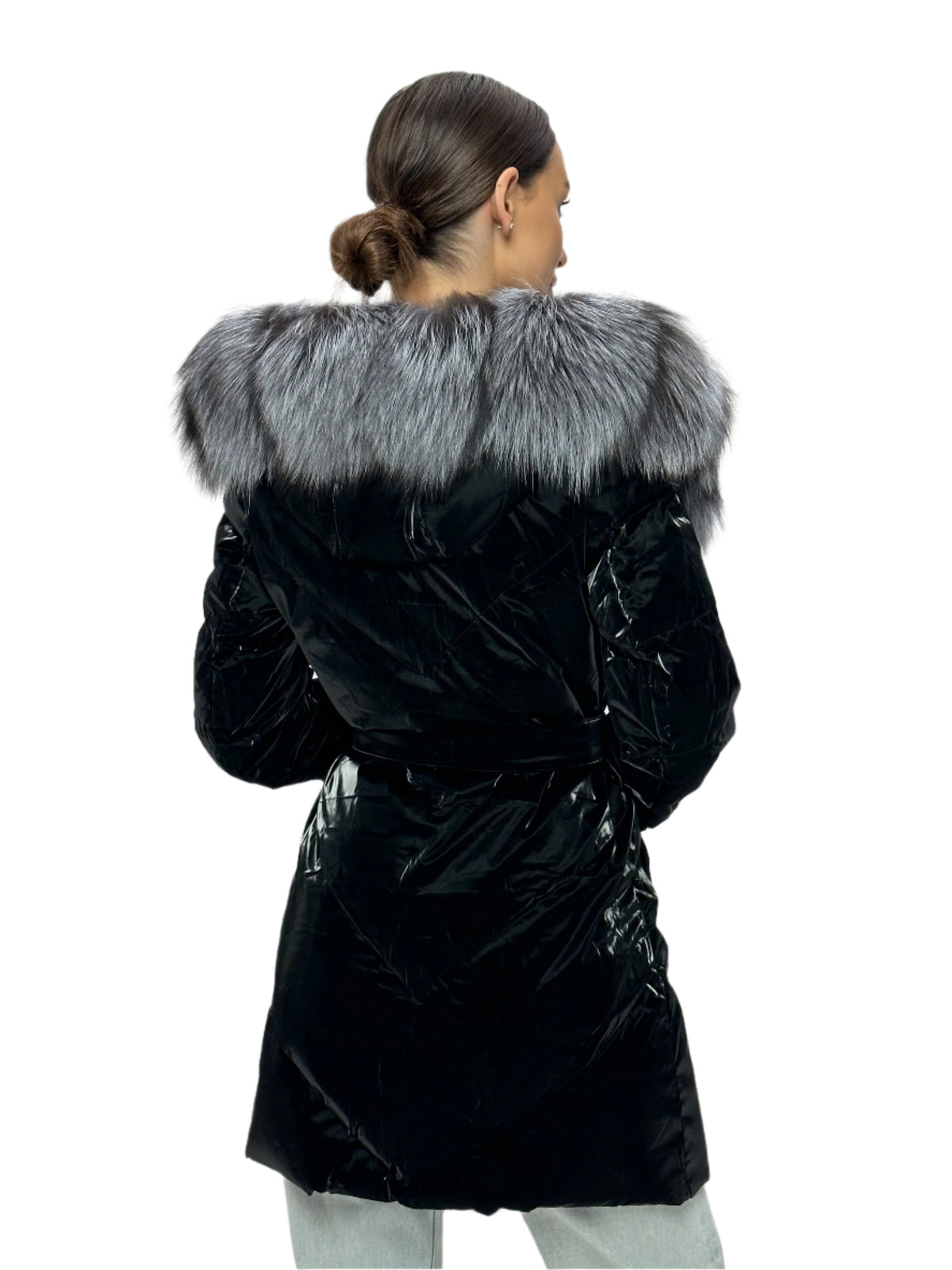 Alaska Outerwear Company Women's Silver Fox Fur Down Coat