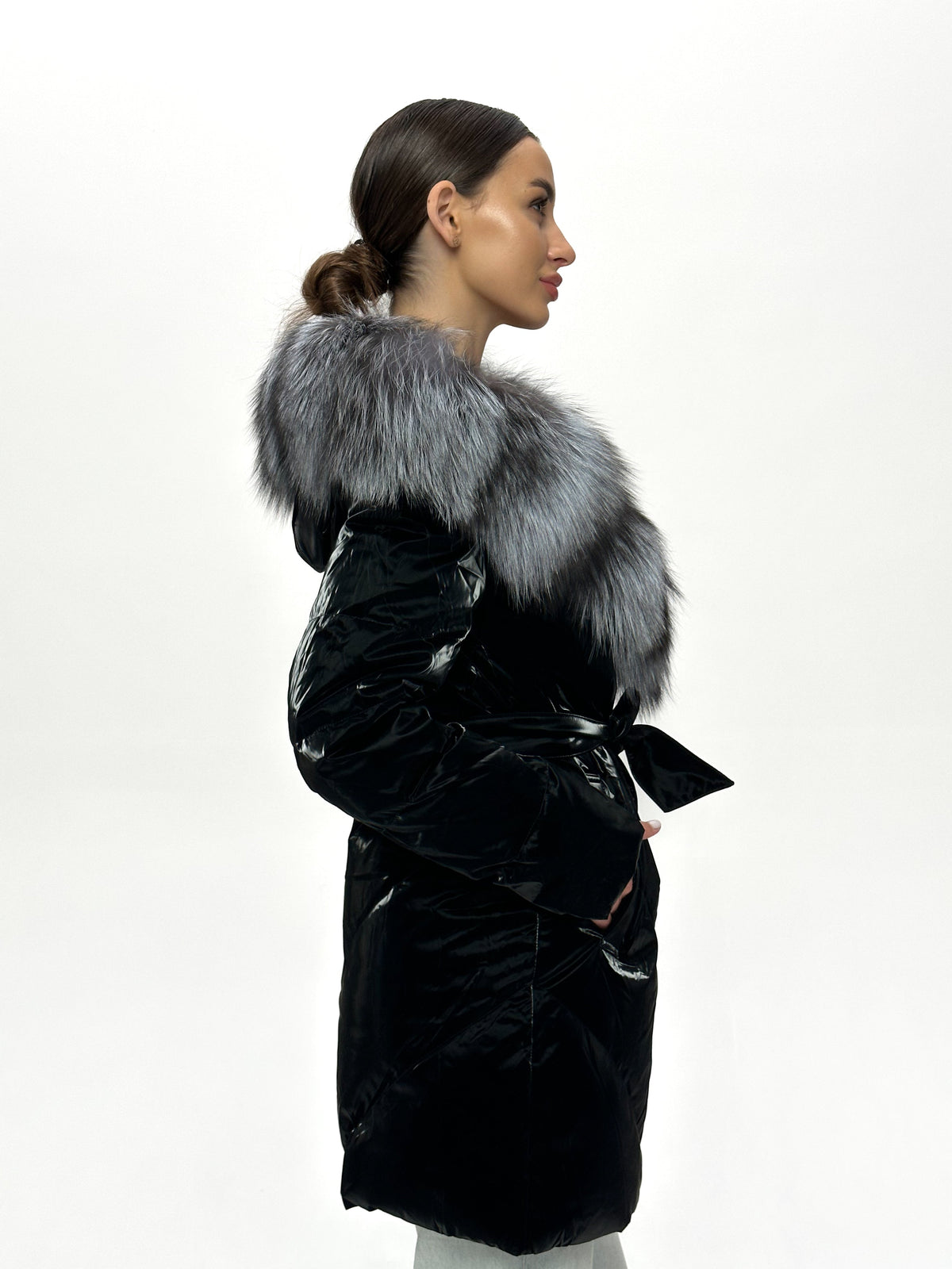 Alaska Outerwear Company Women's Silver Fox Fur Down Coat