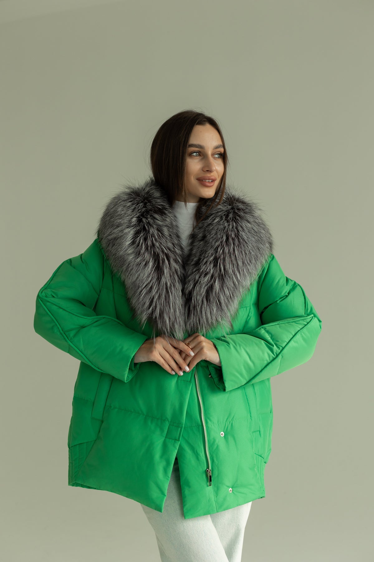 Veste en duvet de renard argenté Alaska® Outerwear Company