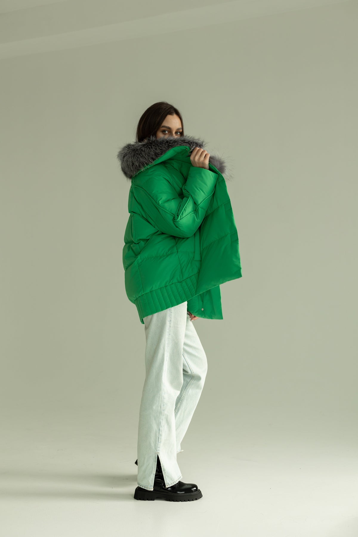 Veste en duvet de renard argenté Alaska® Outerwear Company