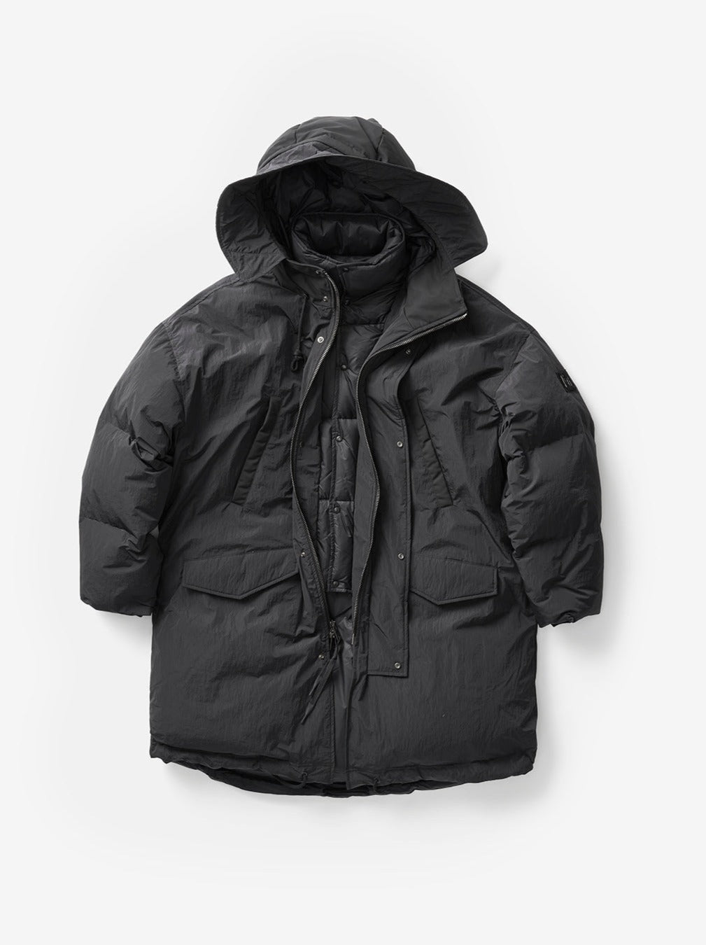Holden Outerwear Lange Daunen-Pufferjacke