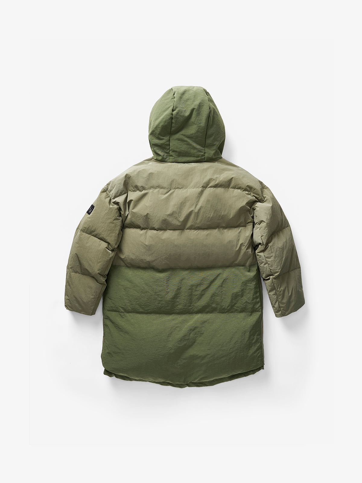 Chaqueta larga tipo puffer de plumón Holden Outerwear en verde piedra
