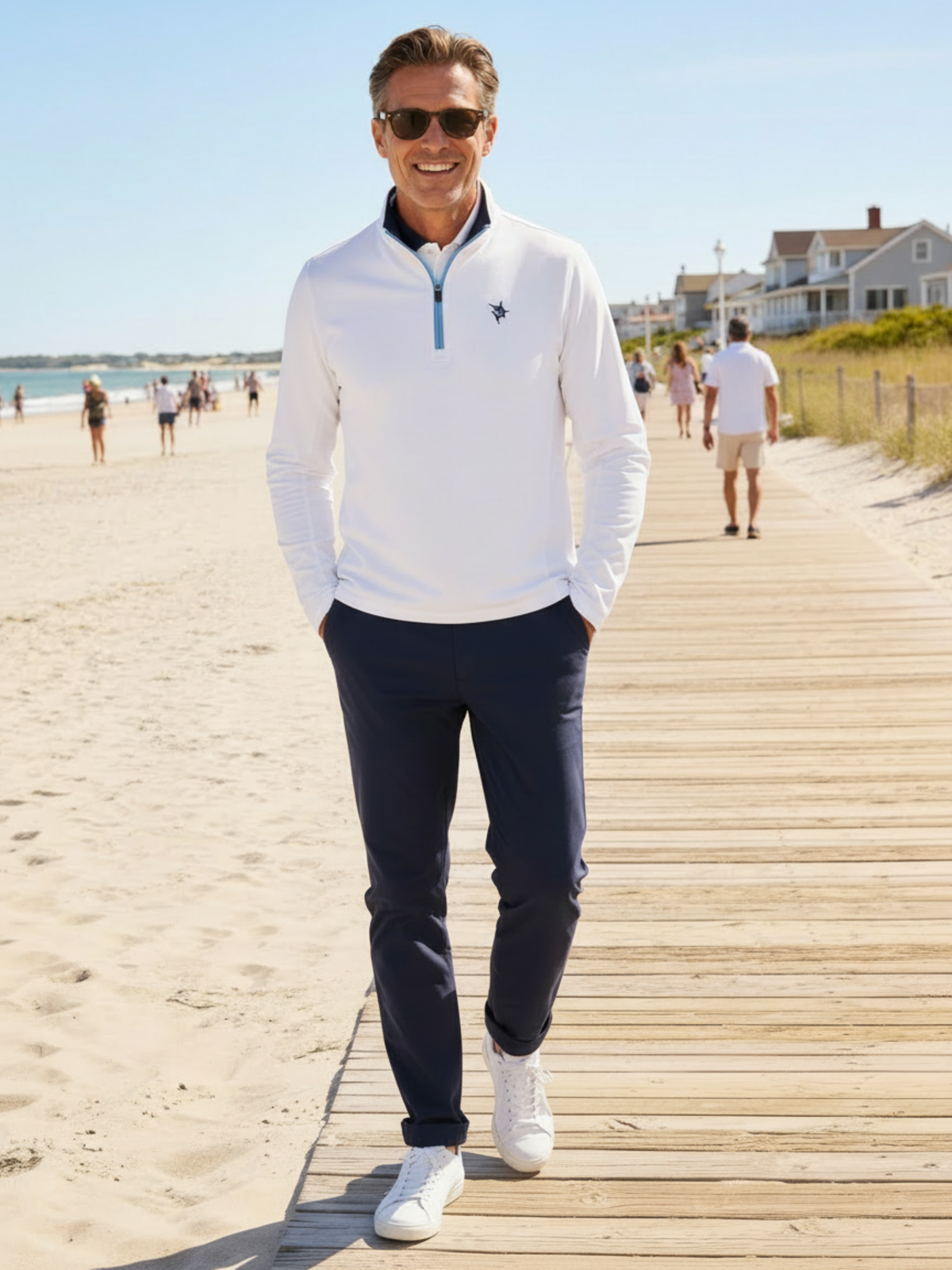 White Water Life Montauk Quarter Zip Mittelschwerer Komfort