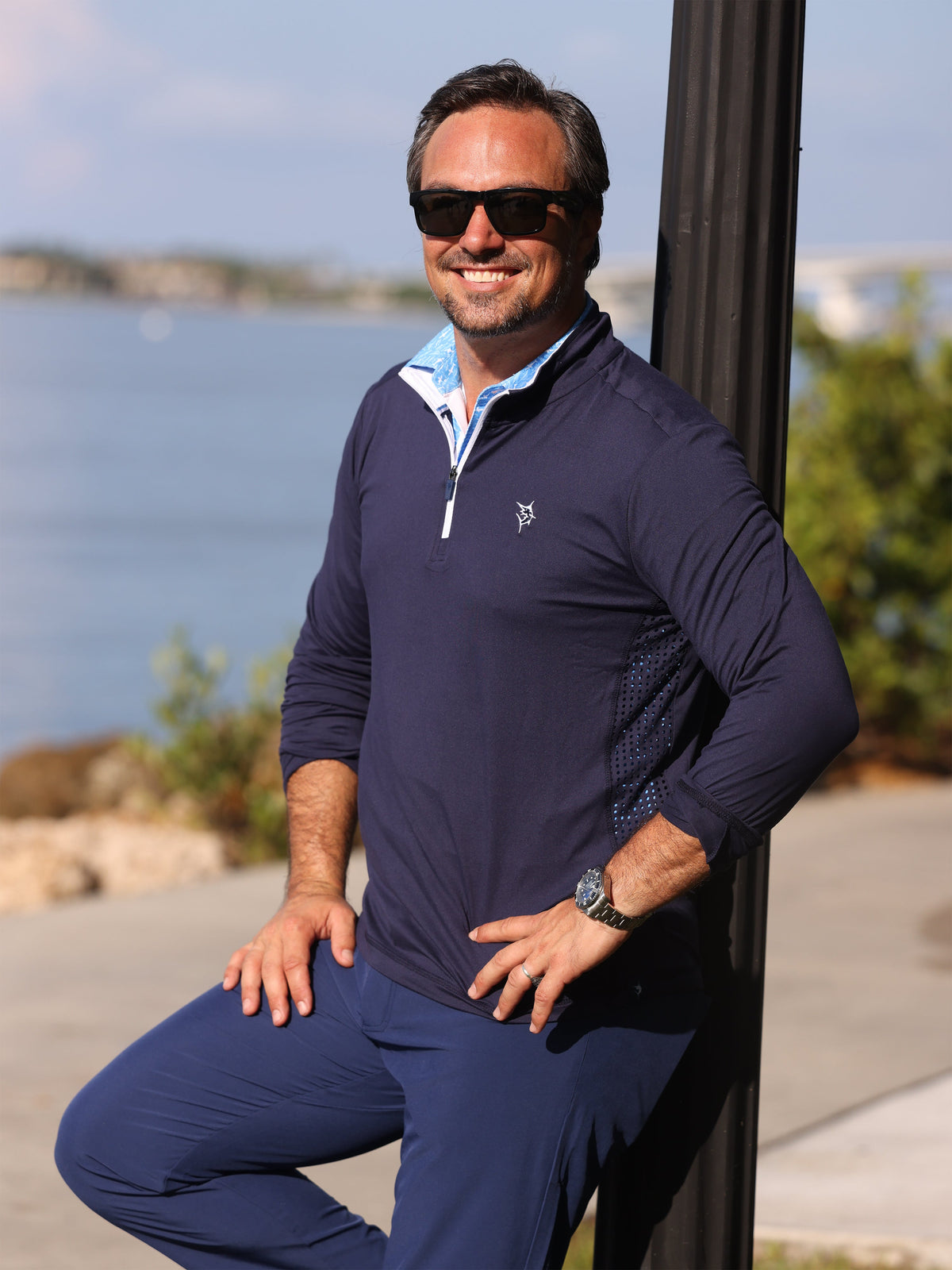 Haut zippé performance Monterey White Water Life