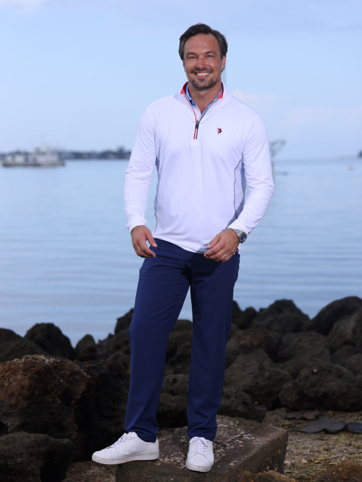 Haut zippé performance Monterey White Water Life