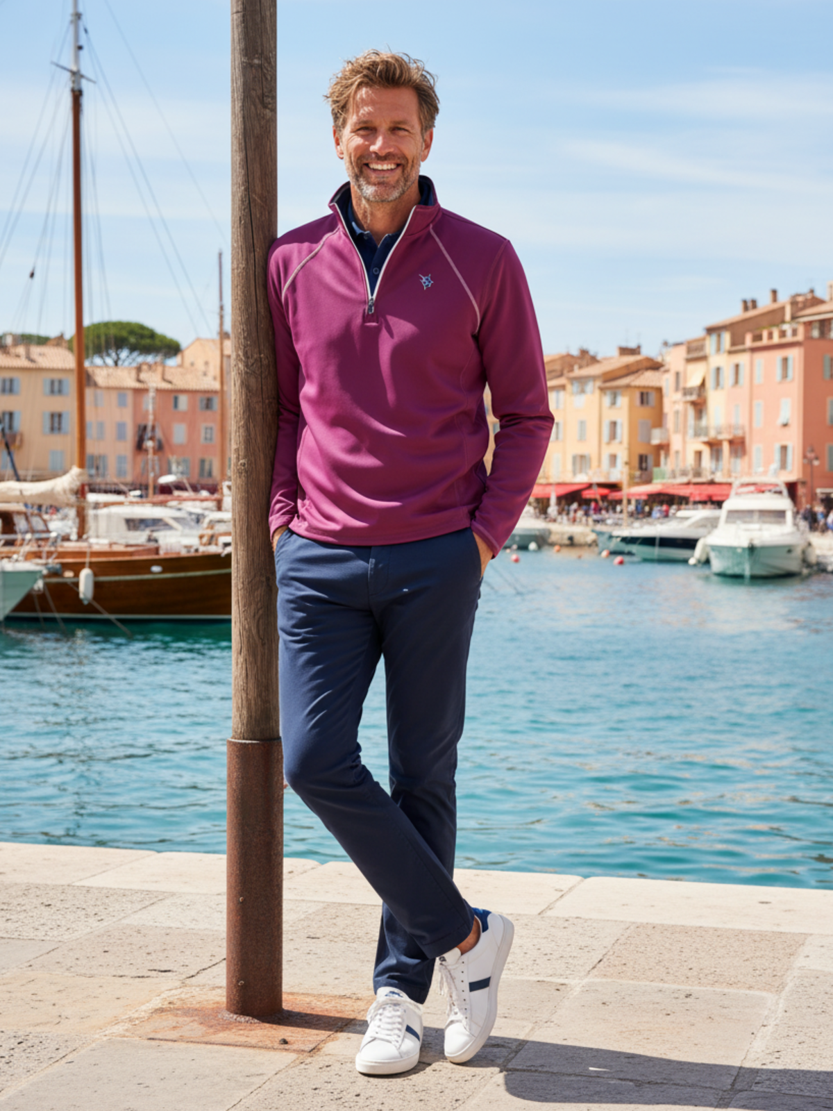 Pull zippé New Harbor White Water Life - Confort absolu