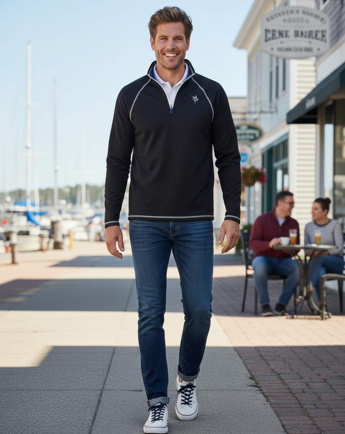 Sudadera New Harbor Quarter Zip de White Water Life: Comodidad sin esfuerzo