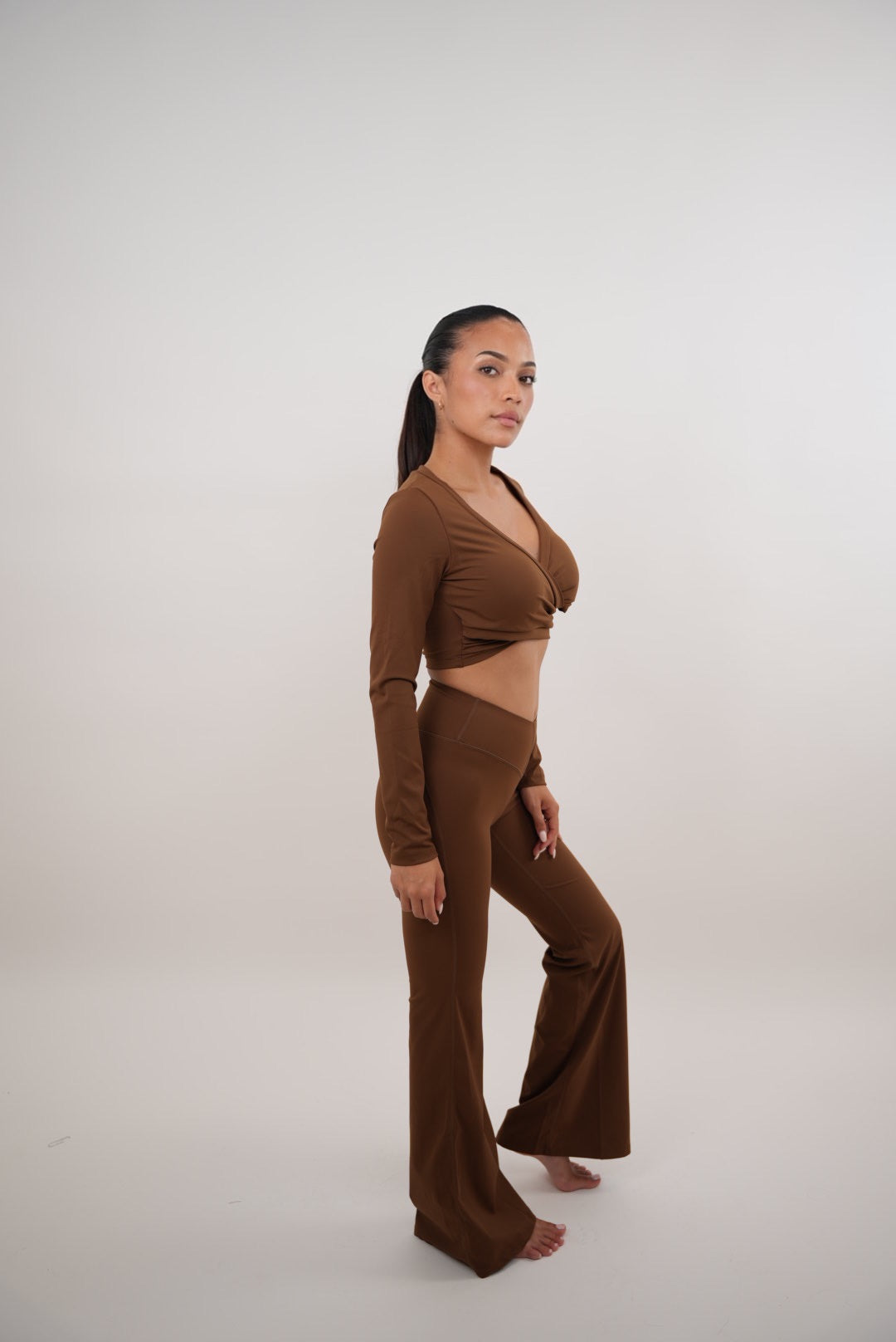 Kimith Women's I Am Present Flare Leggings