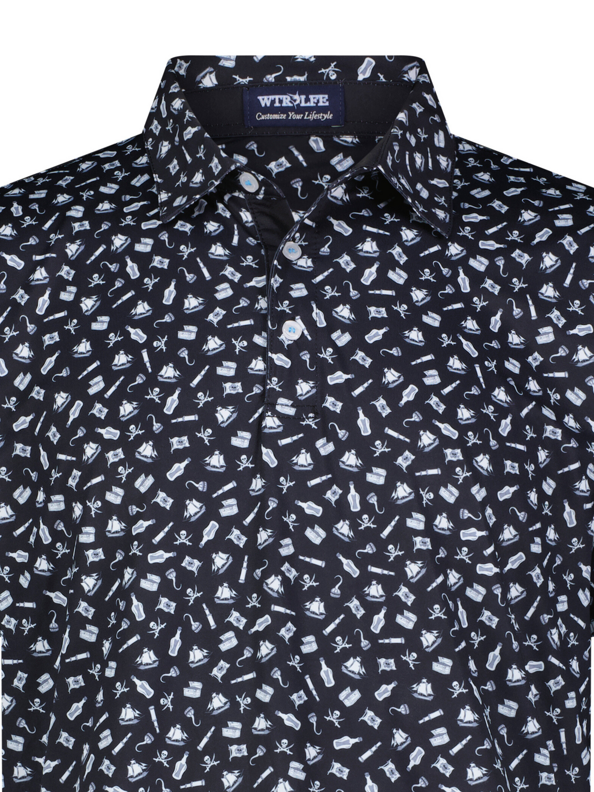 Polo de performance Pirate White Water Life
