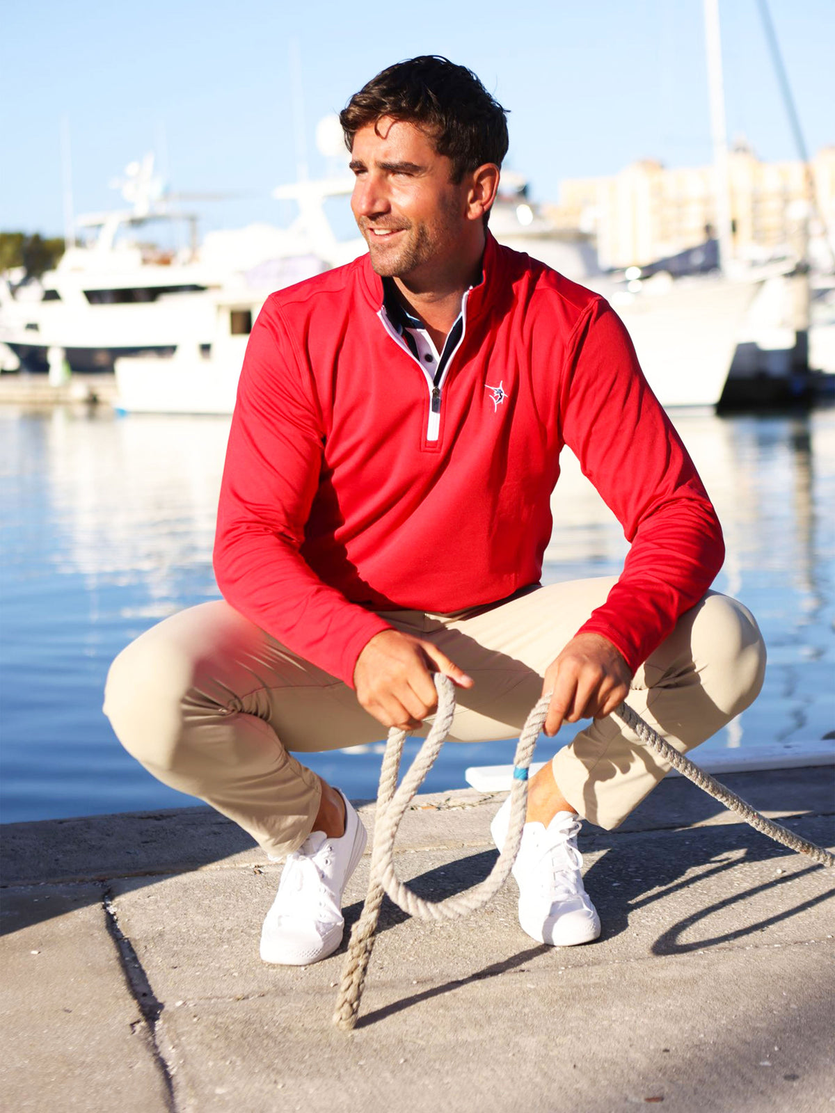 Suéter Montauk Quarter Zip de peso medio de White Water Life