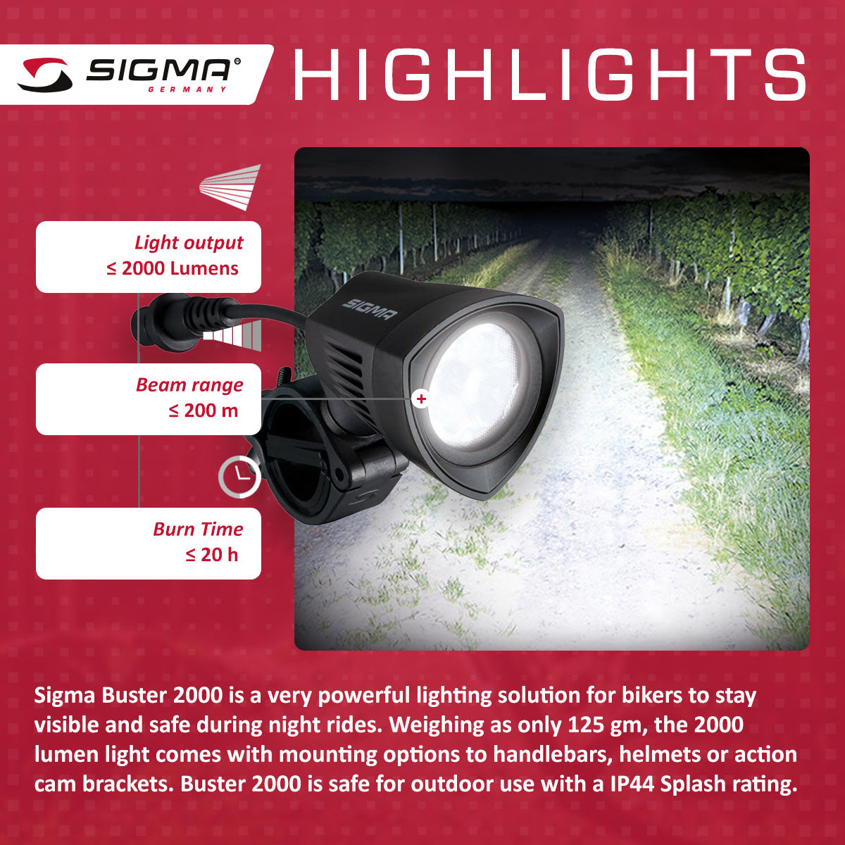 Sigma Buster 2000 Licht