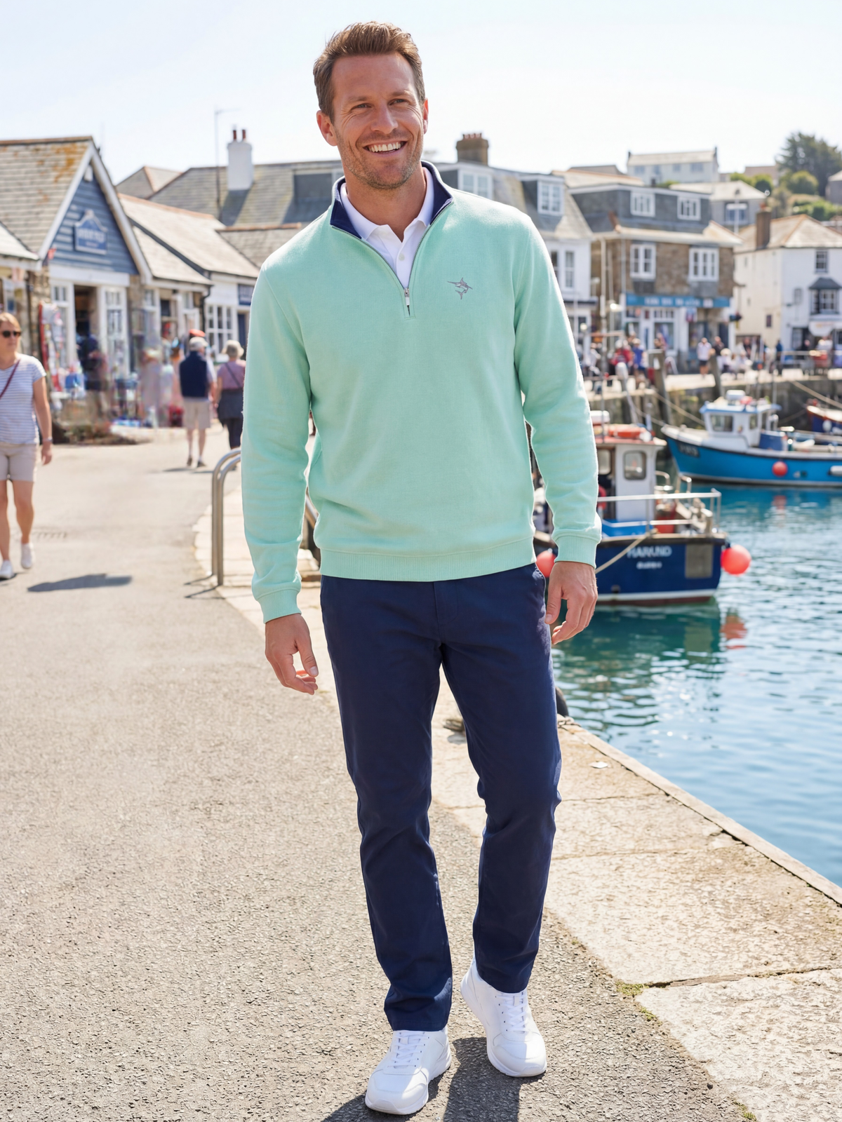Suéter Turnberry Quarter Zip de tejido suave de White Water Life