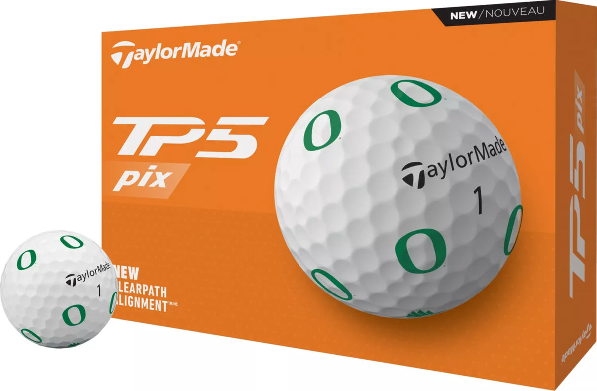 ParWestGolf - TaylorMade TP5 Pix Oregon Ducks Golf Balls