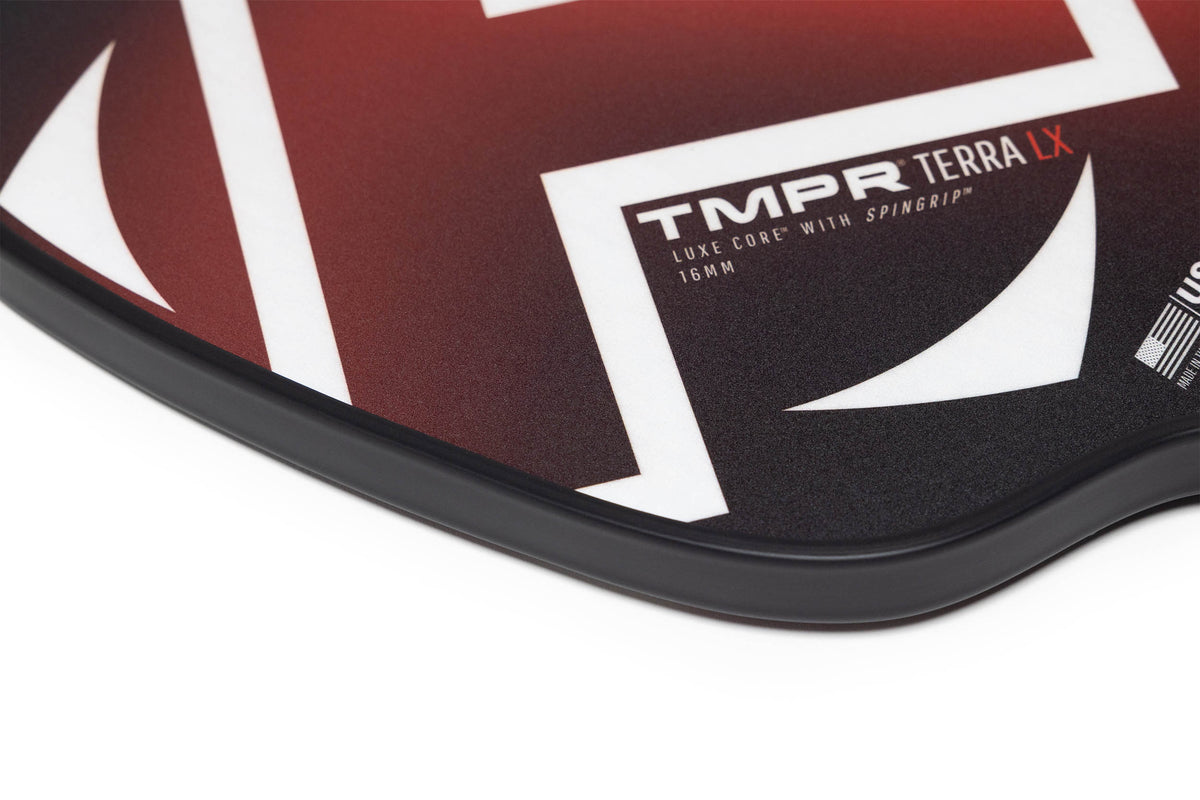 Tmpr Sports Terra Lx Fire Pickleball Paddle With White Trim