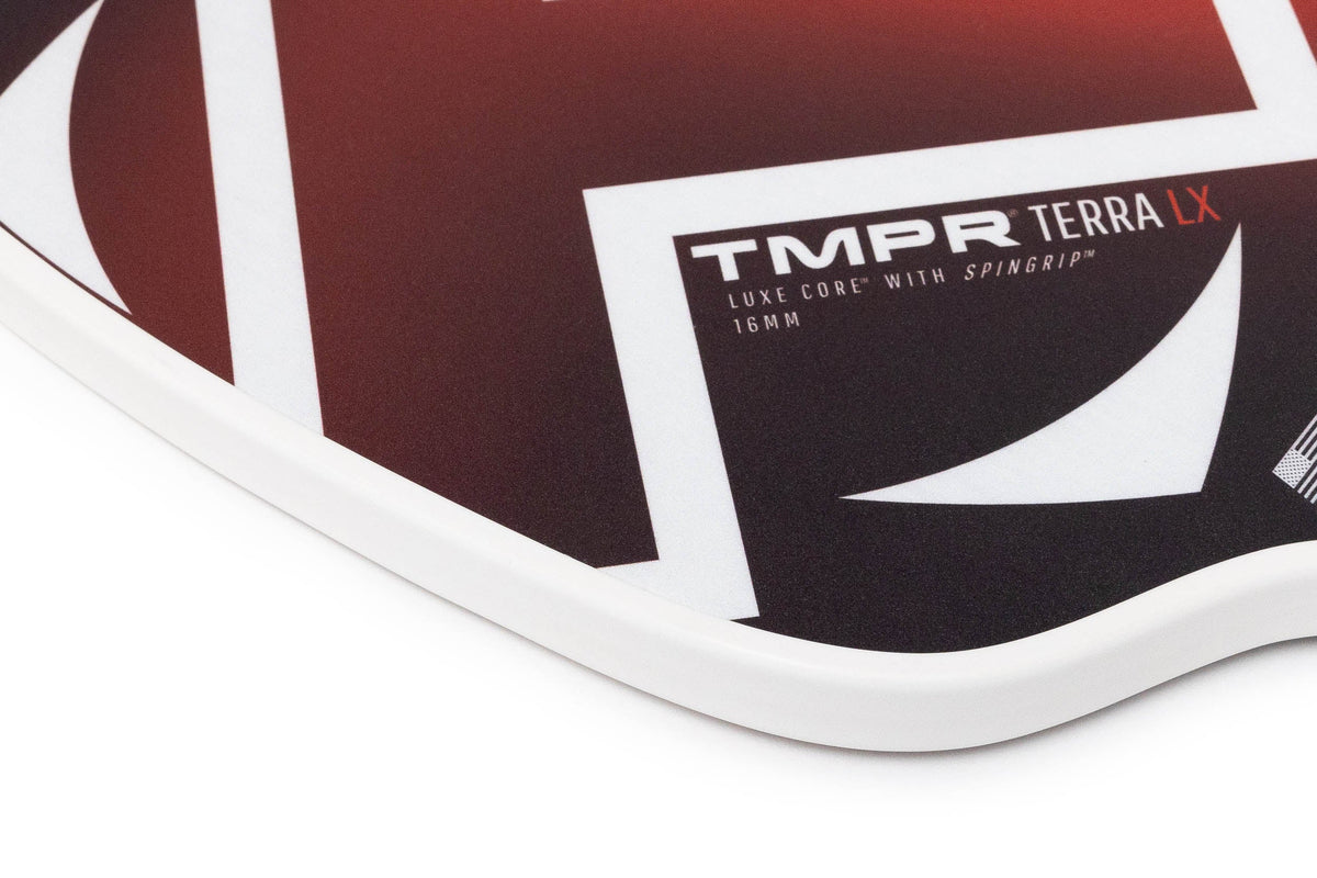 Tmpr Sports Terra Lx Fire Pickleball Paddle With White Trim