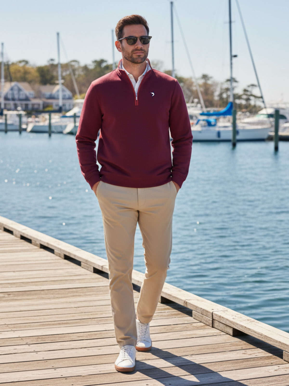 Suéter Turnberry Quarter Zip de tejido suave de White Water Life