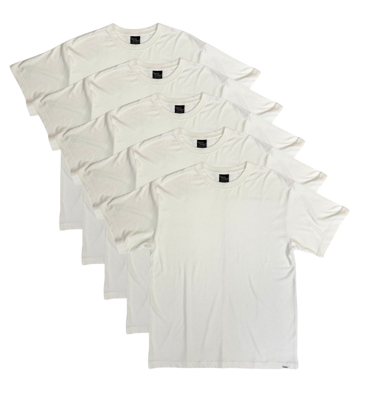 T-shirt col rond en bambou filé