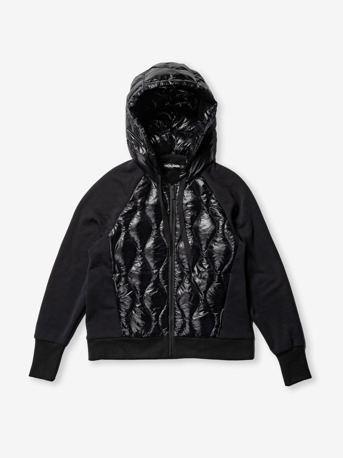 Holden Outerwear Daunen-Kapuzenjacke mit Reißverschluss - Schwarz