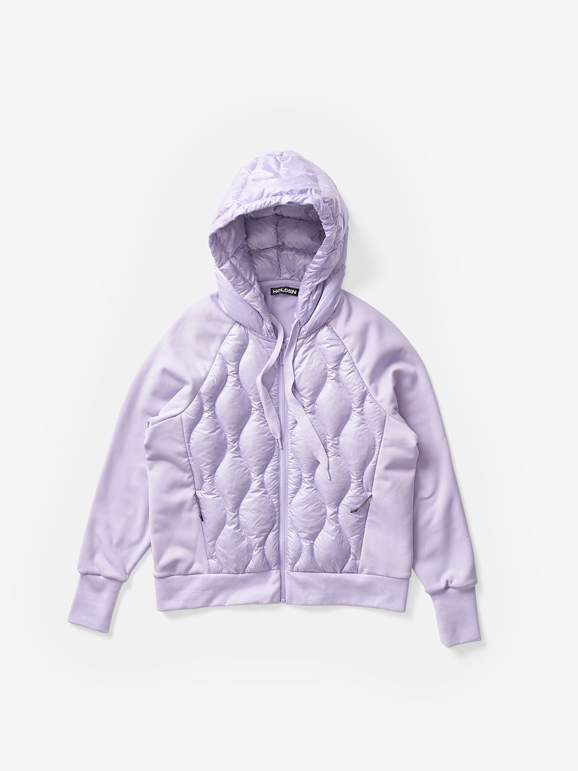 Holden Outerwear Daunen-Kapuzenjacke mit Reißverschluss - Lavendel