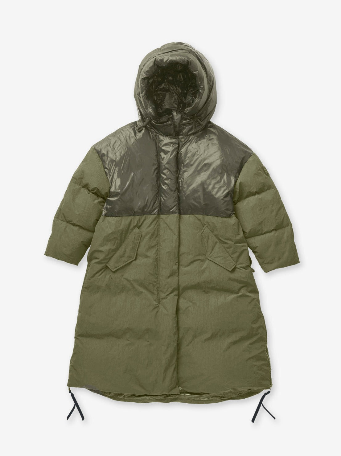 Chaqueta larga de plumón Holden Outerwear en verde piedra