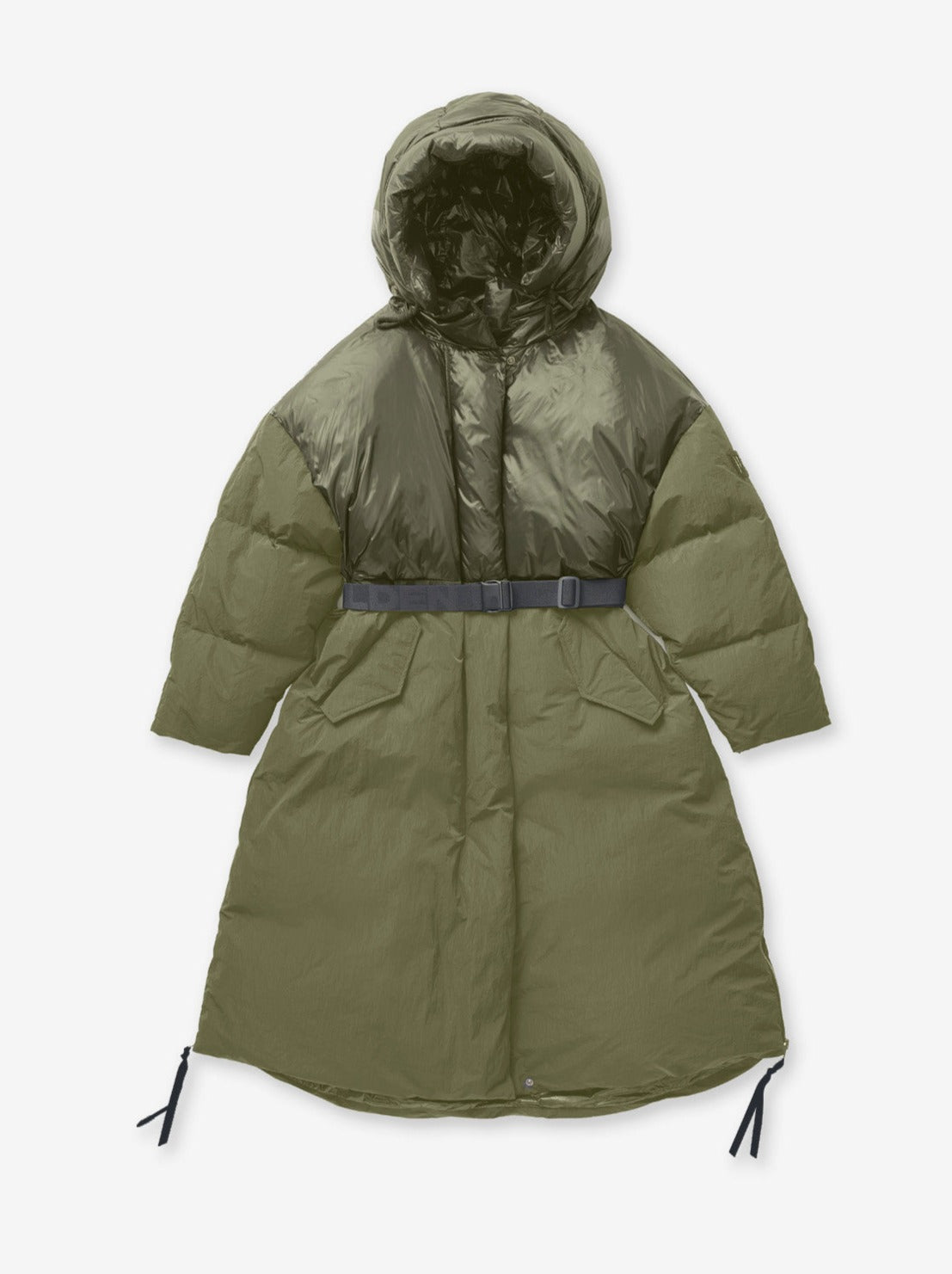 Chaqueta larga de plumón Holden Outerwear en verde piedra